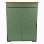 MODERN GREEN PAINTED PANTRY CABINET