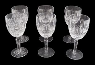 6 WATERFORD CRYSTAL WINE GLASSES