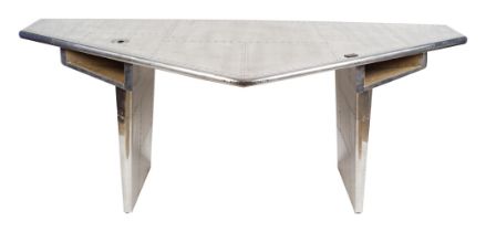 DESIGNER CHROME AIRCRAFT WRITING TABLE