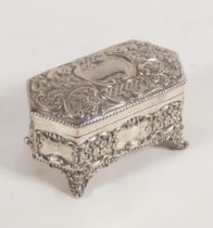 SILVER JEWELLERY CASKET