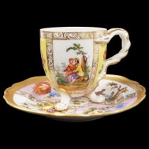 19TH-CENTURY MEISSEN CUP AND SAUCER