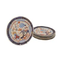 SET OF SIX 19TH-CENTURY MASON'S IRONSTONE PLATES