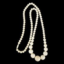 EARLY 20TH-CENTURY IVORY BEAD NECKLACE