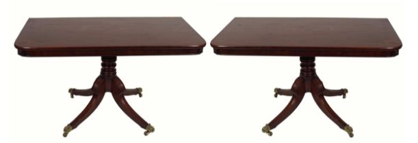 PAIR REGENCY MAHOGANY SIDE TABLES