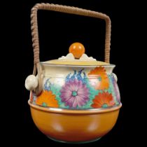 CLARICE CLIFF BISCUIT BARREL