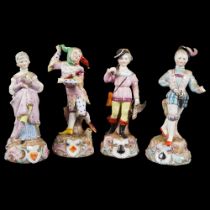 SET 4 GERMAN PORCELAIN FIGURES