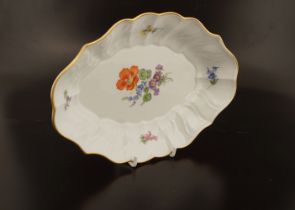 MEISSEN PARCEL-GILT PORTCELAIN DISH