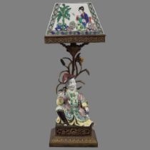 FRENCH SAMSON PORCELAIN FIGURAL TABLE LAMP