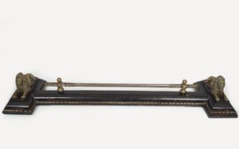 LARGE 19TH-CENTURY BRASS & METAL FENDER