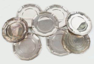 SET 8 SILVER PLATED SOUS PLATS