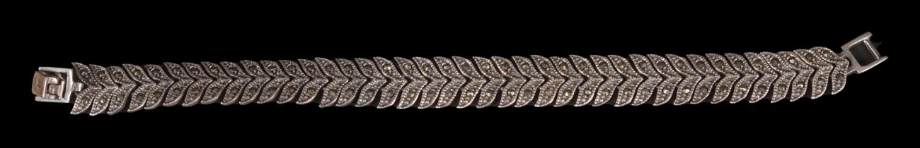 MARCASITE AND SILVER BRACELET