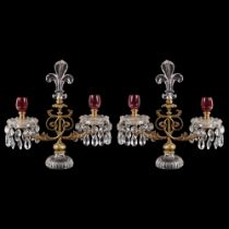 PR 19TH-CENTURY BOHEMIAN CRYSTAL CANDELABRA