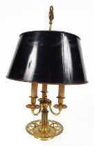 EDWARDIAN BRASS BOUILLOTTE LAMP