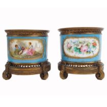 PR 19TH-CENTURY SEVRES & ORMOLU JARDINIERES