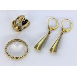 LOT VON 3 TELEN GOLDSCHMUCK 585/000