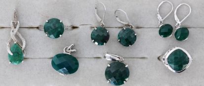 LOT 8 TEILE SILBERSCHMUCK mit