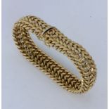 GOLDARMBAND 585/000 Gelbgold. L.19cm,