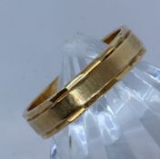 RING 750/000 Gelbgold. Ringgr. 57, ca.