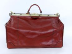 ALTE REISETASCHE "TEXIER" Leder mit