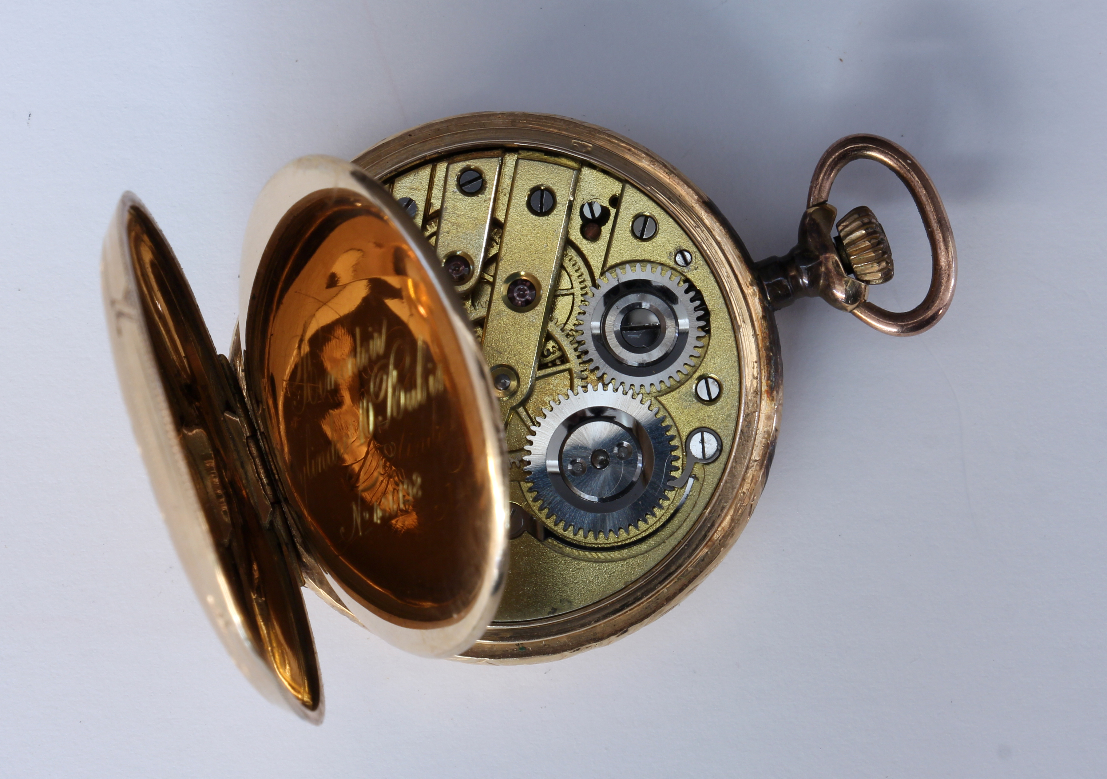 A GOLD LADIES POCKET WATCH - Image 3 of 3