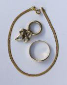 LOT VON 3 TEILEN GOLDSCHMUCK 333/000