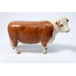 A Beswick matt Herefordshire cow, No 1360