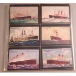 A collection of 83 shipping themed postcards including Red Star Line, White Star Line, London