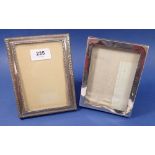 Two rectangular silver photograph frames, Birmingham 1919 and Birmingham 1967, 16.5 x 12cm - total