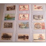 Thirty six postcards including Reg Carter, circus cards, ventriloquist card two tram accident