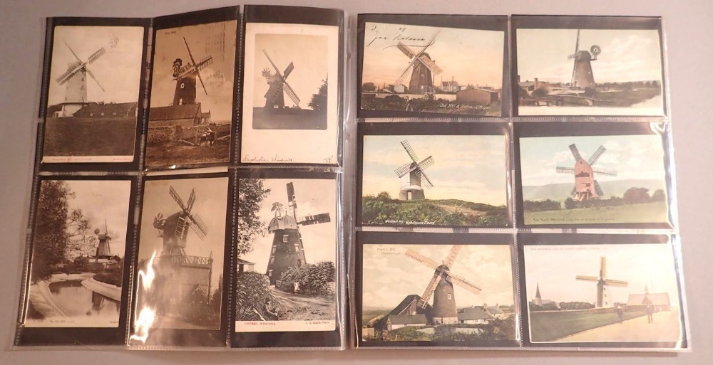 A collection of 46 windmill postcards including 1 Levi card and four RP cards - Image 3 of 5
