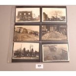 A collection of 24 postcards including fire brigade, disasters, printers strike, some RP's