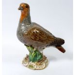 A Meissen bird group Grouse, chip to beak and tail