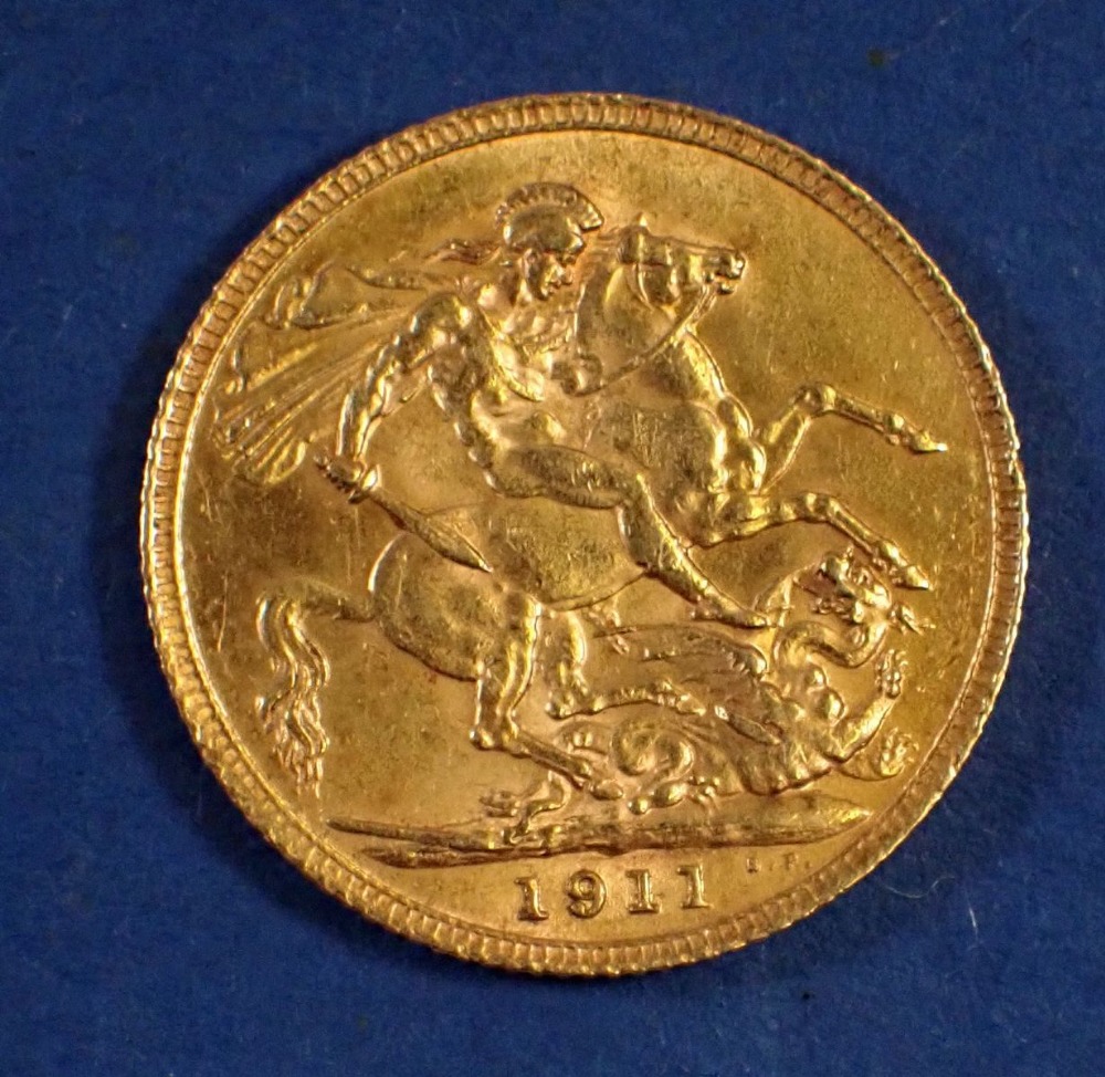 A gold sovereign George V 1906, London Mint - Condition: VF - Image 2 of 2