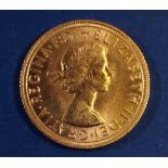 A gold sovereign QEII 1959