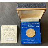 Bicentennial Council of the 13 Original States official US Bicentennial Gold Medal, 1976, from the