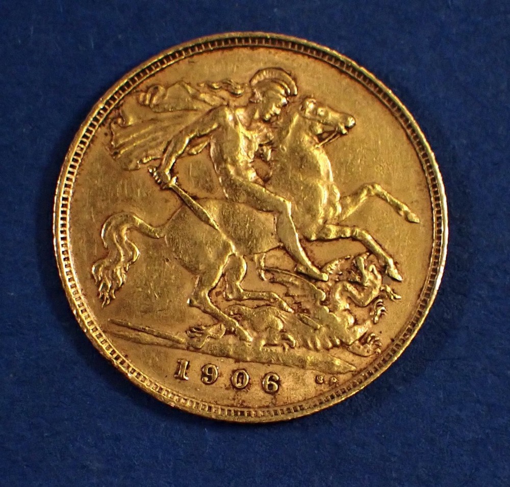 A gold half sovereign Edward VII 1906, London Mint - Condition: VF - Image 2 of 2