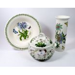 A Portmeirion Botanic Garden vase, tureen and serving dish