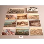 A group of vintage seaside postcards