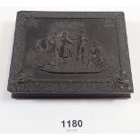 A Victorian pressed plastic photograph or daguerrotype folding frame 'Genuine Union Case'