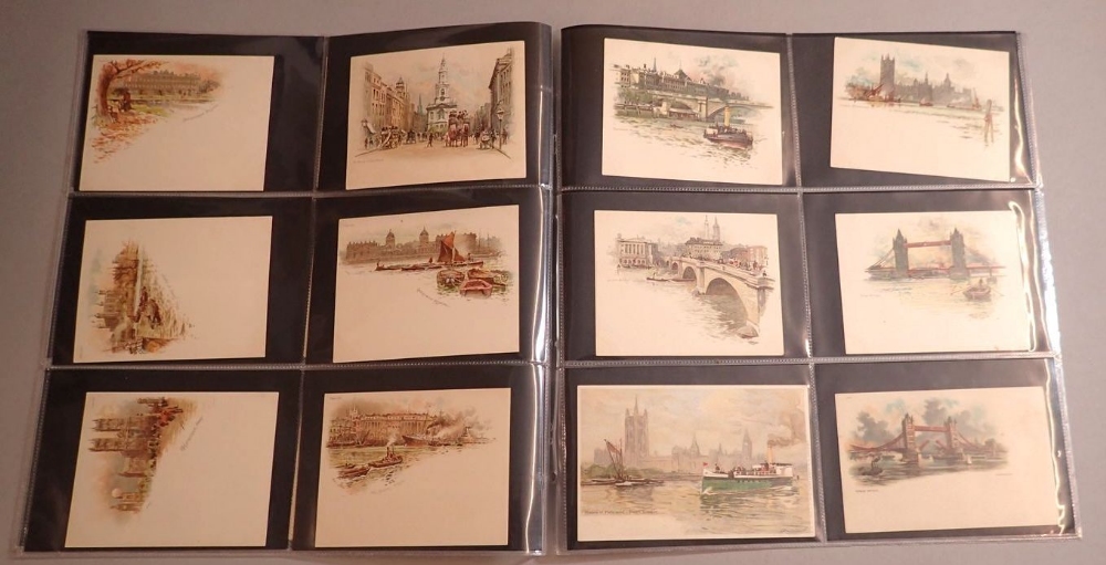 A collection of 48 London scene early postcards with undivided backs including Tower Bridge, Tower - Image 3 of 5