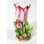 A 19th century Staffordshire tulip form vase, 12cm tall