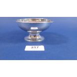 An Arts & Crafts silver hammered pedestal bowl diameter 9.5cm - London 1961 by Guild