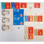GB: With FV £75+, QEII decimal booklets, defin & commem, incl worldwide postcard and airmail