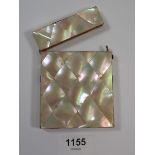 A mother of pearl clad card case