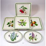 Four Portmeirion large square platters and two oval plates