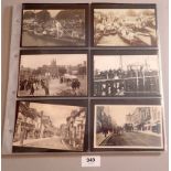 A mixed collection of 114 GB topographical street scene postcards including London theme such as