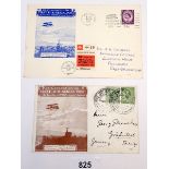 GB: First UK Aerial Post commem card sent to Germany, hand-stamped 'D H Evans & Co' with both