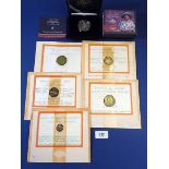 A miscellaneous lot of Royal Mint: silver proof crown The Queen Mother centenary year £5 2000 in