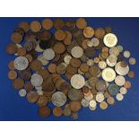 A quantity of British pre-decimal and decimal coinage including: farthings, pennies through