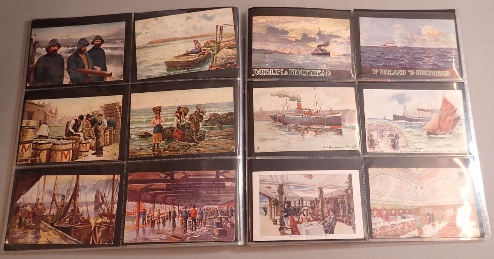 A collection of 83 shipping themed postcards including Red Star Line, White Star Line, London - Image 5 of 8